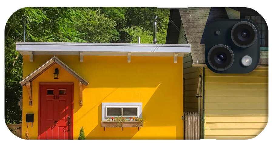 Red Door iPhone Case featuring the photograph Yellow Cottage by Kathleen McGinley