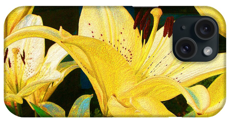 Lily iPhone Case featuring the photograph Yellow Lilies by Claire Bull