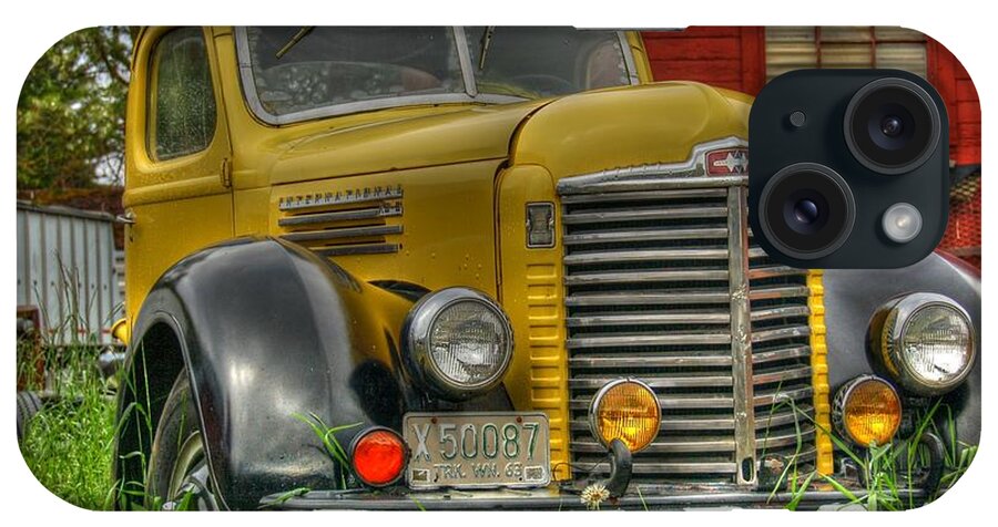 Car iPhone Case featuring the photograph Yellow machine by Patricia Dennis