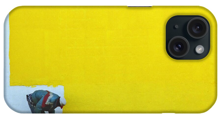Yellow iPhone Case featuring the photograph Yellow Paint by Tom Brickhouse
