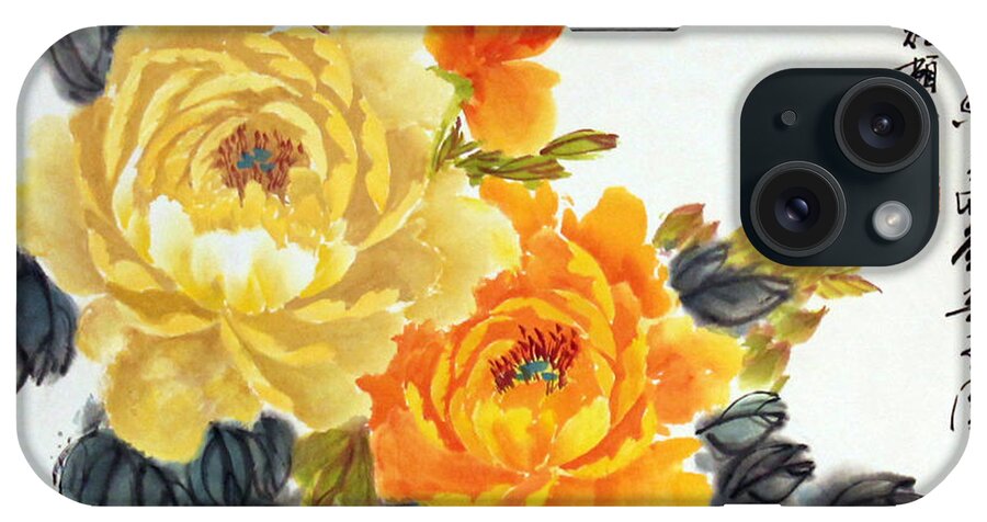 Yellow Peonies iPhone Case featuring the photograph Yellow Peonies by Yufeng Wang