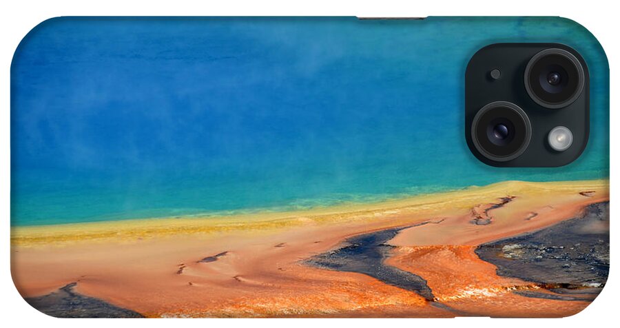 Yellowstone National Park iPhone Case featuring the photograph Yellowstone Grand Prismatic Colors by Debra Thompson