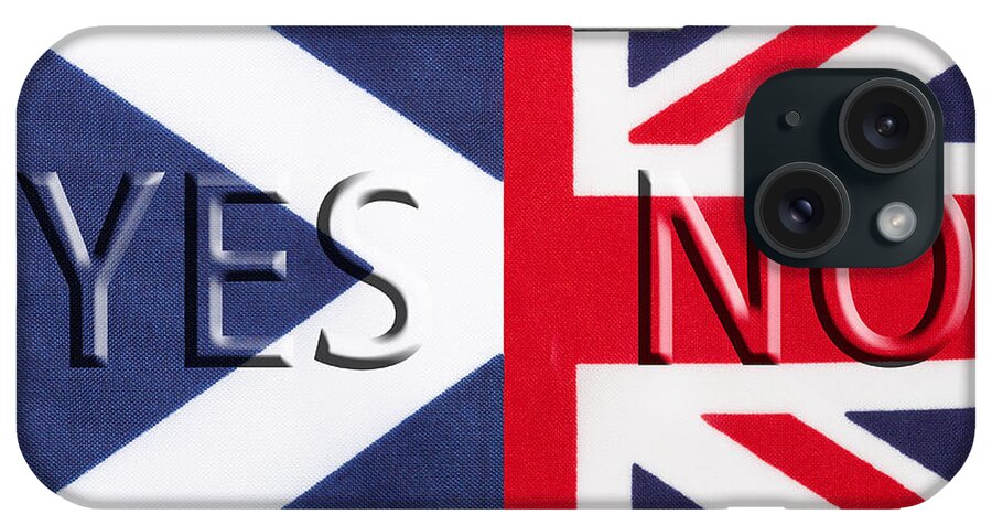 Union Jack iPhone Case featuring the photograph Yes No by Diane Macdonald