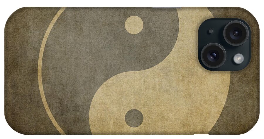 Abstract iPhone Case featuring the photograph Yin yang vintage by Jane Rix