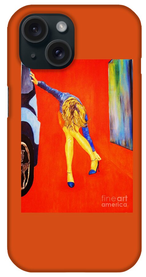 Girlspainting iPhone Case featuring the painting Zapatos 3 by Dagmar Helbig