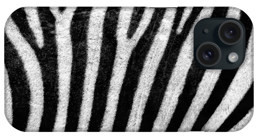 Wild Animal iPhone Case featuring the painting Zebra texture by Vincent Monozlay