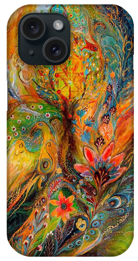 Judaica iPhone Case featuring the painting Zodiac project Libra Scorpio Sagittarius by Elena Kotliarker