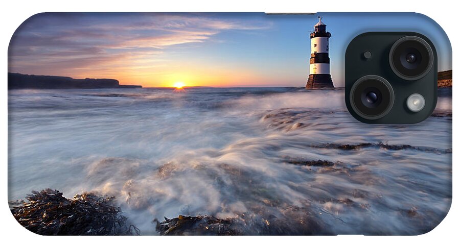 Seascape iPhone Case featuring the photograph Penmon Point Lighthouse by B Cash
