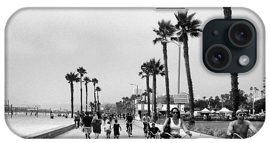 Venice iPhone Case featuring the photograph 🚲🚲 #venice Boardwalk #beach #bike by Aaron Broadbent