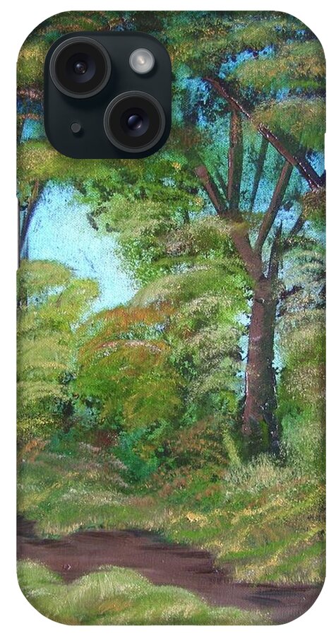 Autumn iPhone Case featuring the painting Autumn Evening by Charles and Melisa Morrison
