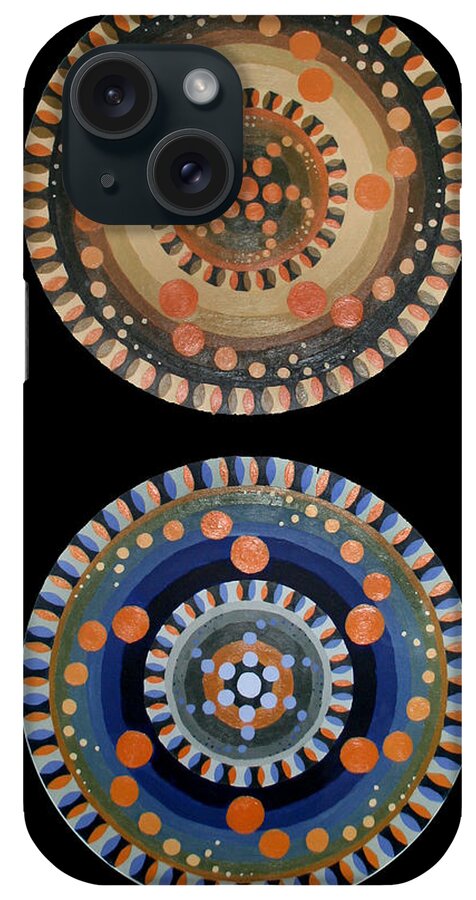  iPhone Case featuring the painting Circles #1 by Kate Fortin