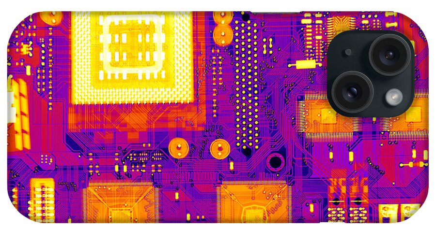 Xray iPhone Case featuring the photograph Circuit Board #1 by Ted Kinsman