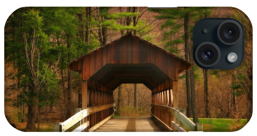 Covered iPhone Case featuring the photograph Covered Bridge #1 by Cindy Haggerty