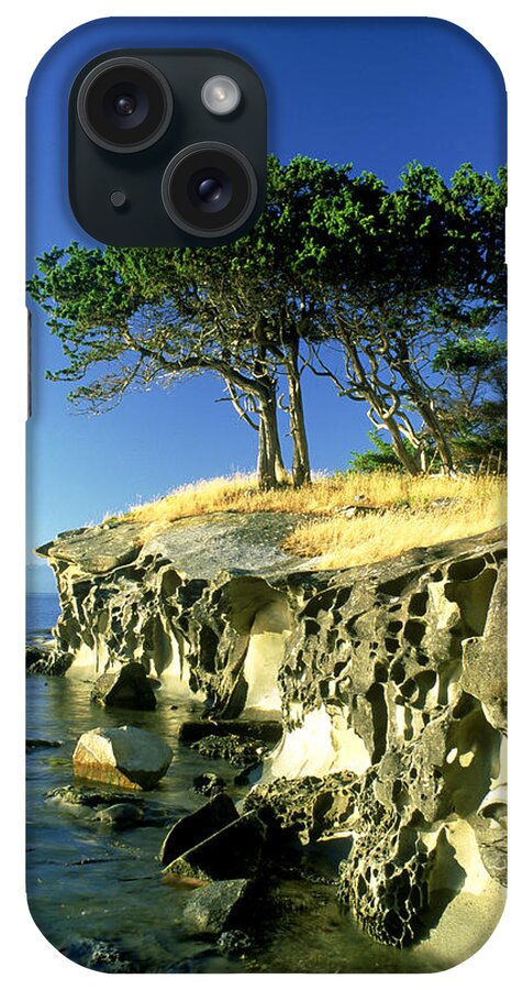 Cliffs iPhone Case featuring the photograph Cypress Trees On Sandstone Islet #1 by David Nunuk
