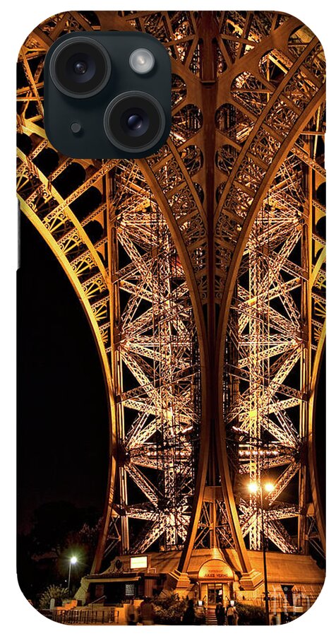 Bauwerke iPhone Case featuring the photograph Eiffel Tower at night by Joerg Lingnau