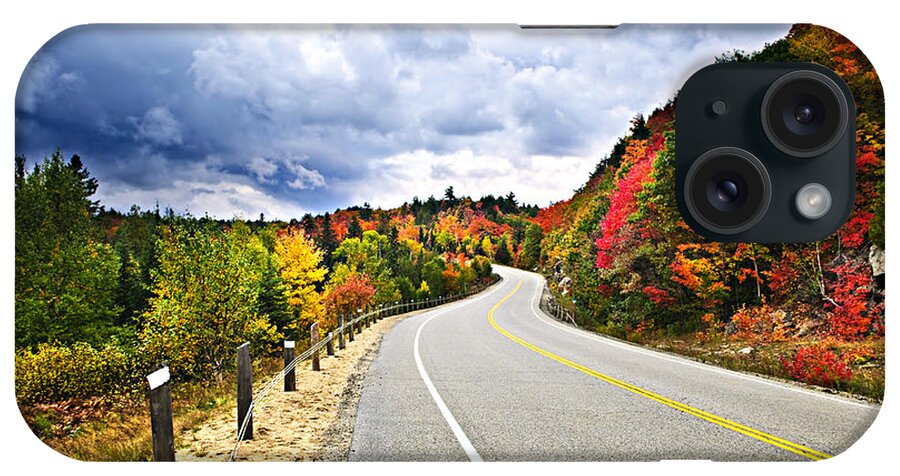 Road iPhone Case featuring the photograph Fall highway 2 by Elena Elisseeva