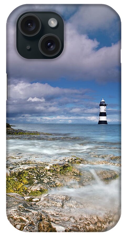 Penmon Point iPhone Case featuring the photograph Fishing by the lighthouse #1 by B Cash