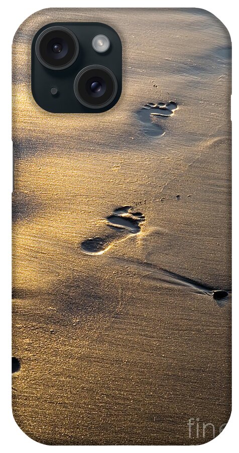 Sunset iPhone Case featuring the photograph Footprints #1 by Kati Finell