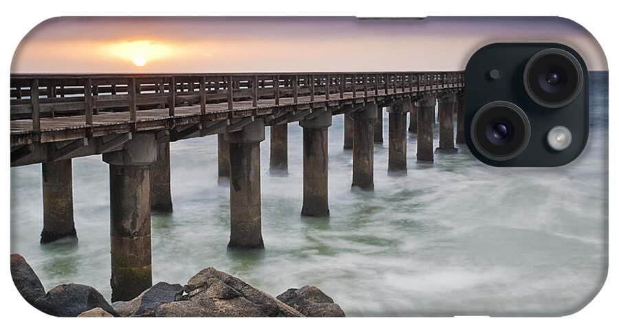 Swakopmund iPhone Case featuring the photograph Pier at Sunset #1 by Fran Gallogly