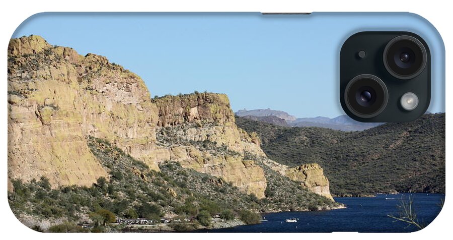 Sagouro iPhone Case featuring the photograph Sagouro Lake Arizona #1 by Kim Galluzzo
