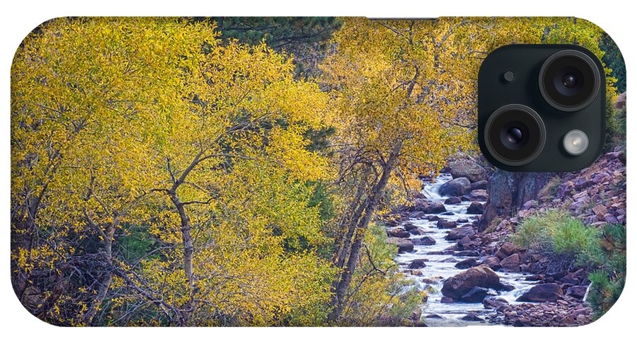 Autumn iPhone Case featuring the photograph St Vrain Canyon and River Autumn Season Boulder County Colorado #2 by James BO Insogna