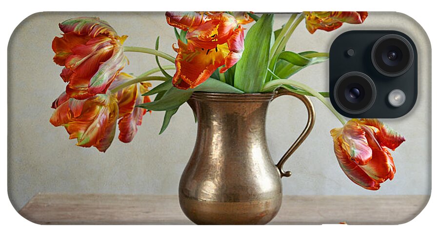 Petals iPhone Case featuring the photograph Still Life with Tulips #1 by Nailia Schwarz