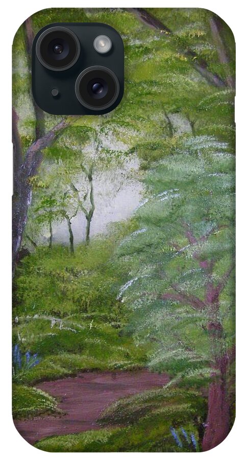 Landscape iPhone Case featuring the painting Summer Morning by Charles and Melisa Morrison