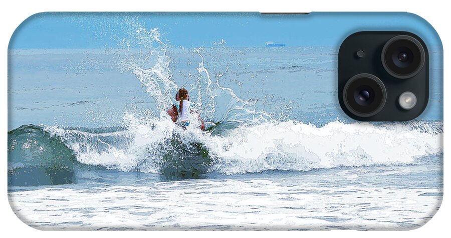 Blues iPhone Case featuring the photograph Through the Wave Blues #1 by Maureen E Ritter
