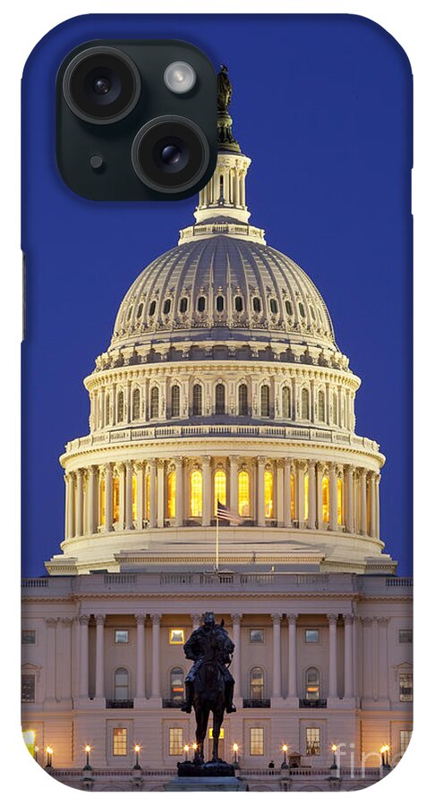 Capital iPhone Case featuring the photograph Twilight over US Capitol #1 by Brian Jannsen