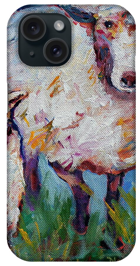 Sheep iPhone Case featuring the painting Warm Summer Days by Naomi Gerrard
