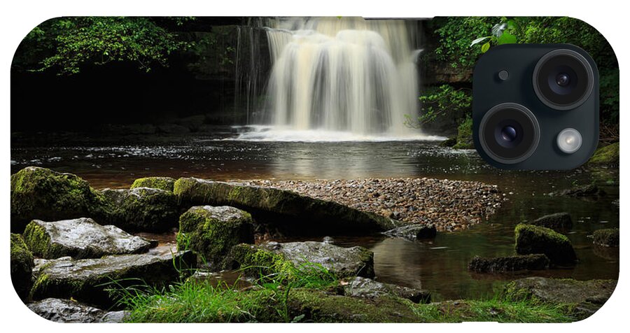 West Burton Falls iPhone Case featuring the photograph West Burton Falls in Wensleydale #1 by Louise Heusinkveld