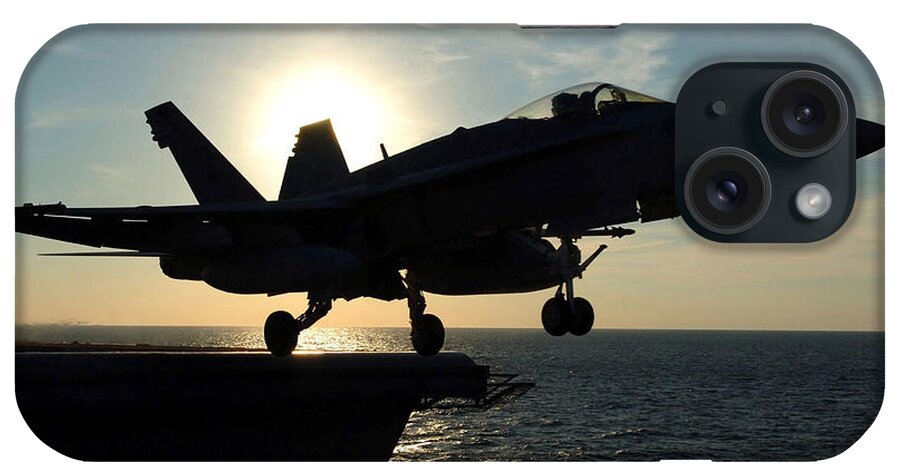 Horizontal iPhone Case featuring the photograph An Fa-18c Hornet Launches #14 by Stocktrek Images