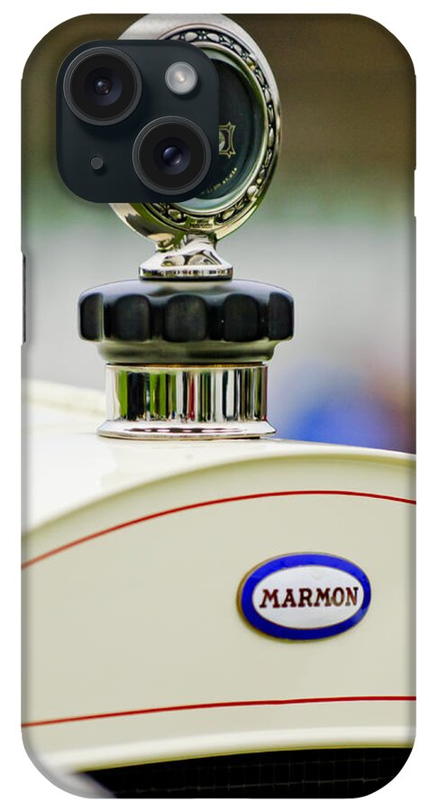 1914 Marmon 41 Speedster iPhone Case featuring the photograph 1914 Marmon 41 Speedster Hood Ornament by Jill Reger