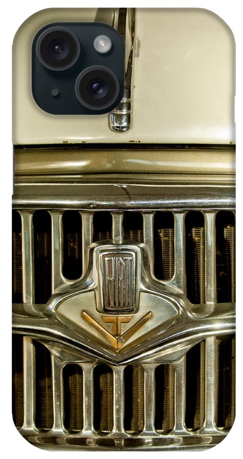1956 Fiat 1100 Tv iPhone Case featuring the photograph 1956 Fiat 1100 TV Hood Ornament by Jill Reger
