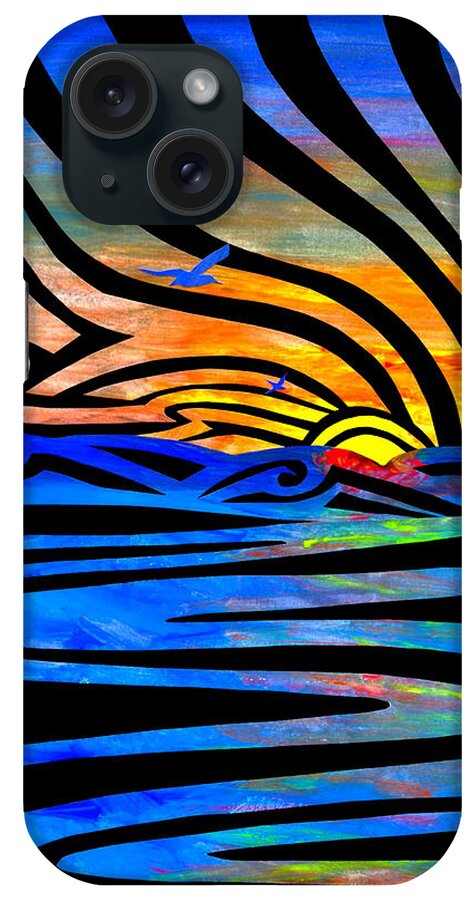 Seascape iPhone Case featuring the painting Evening Tide by Roseanne Jones