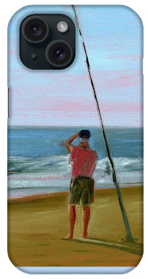 Beach iPhone Case featuring the painting Untitled #245 by Chris N Rohrbach