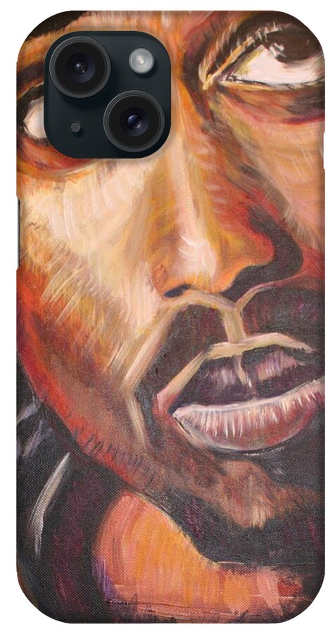 Portrait iPhone Case featuring the painting 2Pac by Kate Fortin