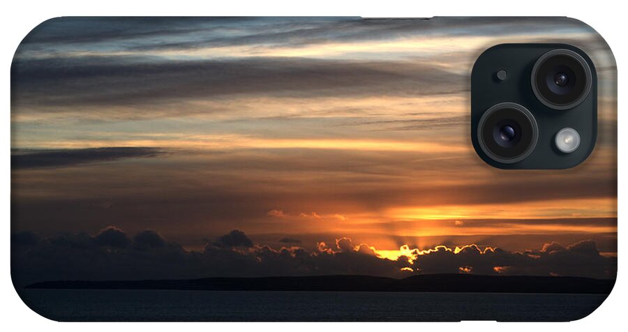 Sunset iPhone Case featuring the photograph Sunset over Poole Bay #3 by Chris Day