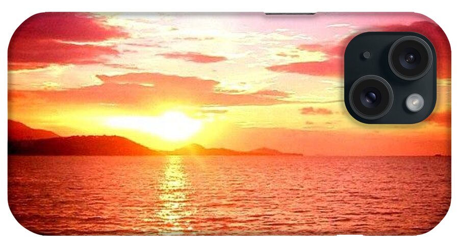 Instacanvas iPhone Case featuring the photograph Tropical Sunset #4 by Luisa Azzolini