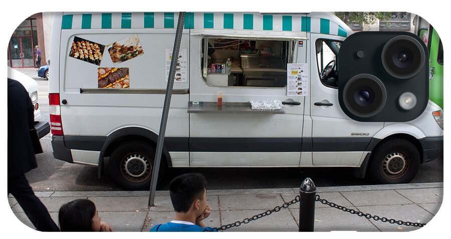 Americana; Street Scenes; Washington Dc; Food; Food Truck; Restaurant; Street iPhone Case featuring the photograph Food Trucks #5 by Thomas Marchessault