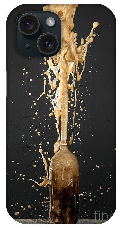 Mentos iPhone Case featuring the photograph Mentos And Soda Reaction #6 by Ted Kinsman