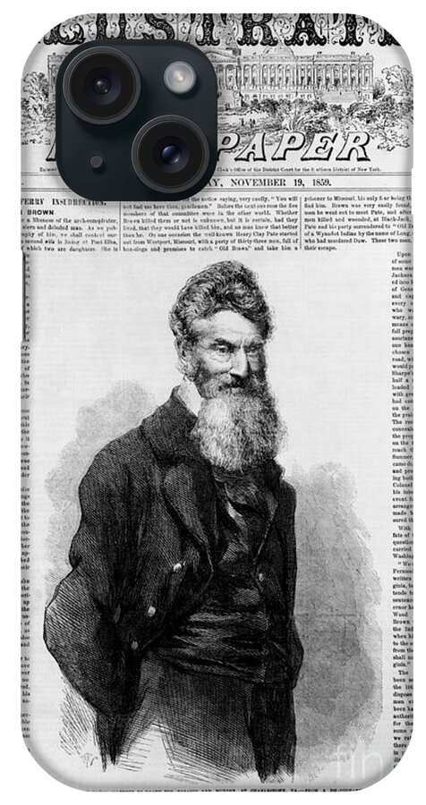 History iPhone Case featuring the photograph John Brown, American Abolitionist #9 by Photo Researchers