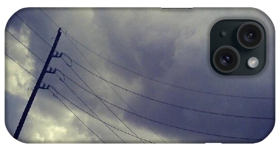 Beautiful iPhone Case featuring the photograph A Cool Powerlines Shot I Took While by Percy Bohannon