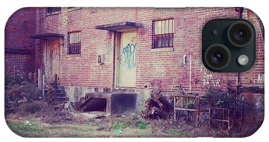 Building iPhone Case featuring the photograph #abandon #building #graffiti #grunge by Katie Corley