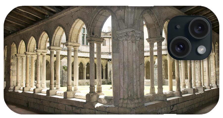 World iPhone Case featuring the photograph Abbey cloister. Saint-Emilion. Gironde. France by Bernard Jaubert