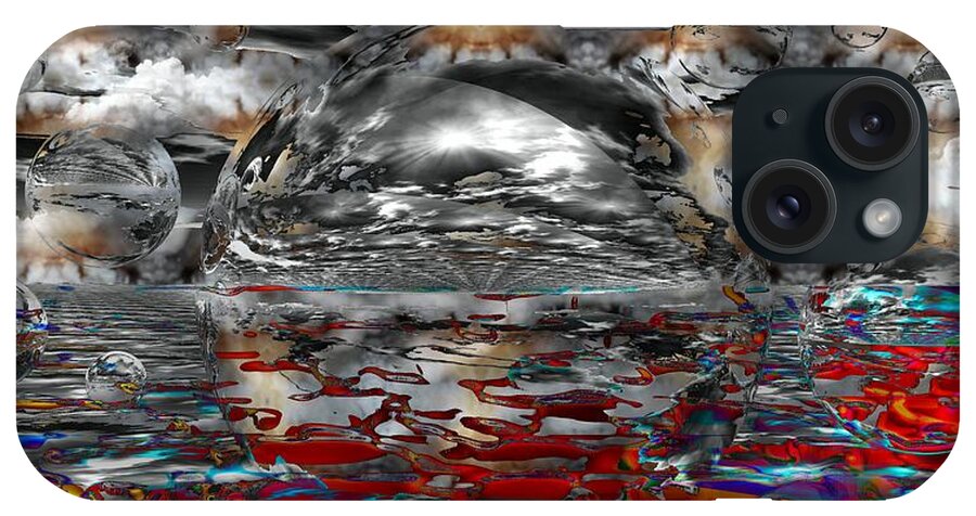Sky iPhone Case featuring the digital art Acid Rain- by Robert Orinski