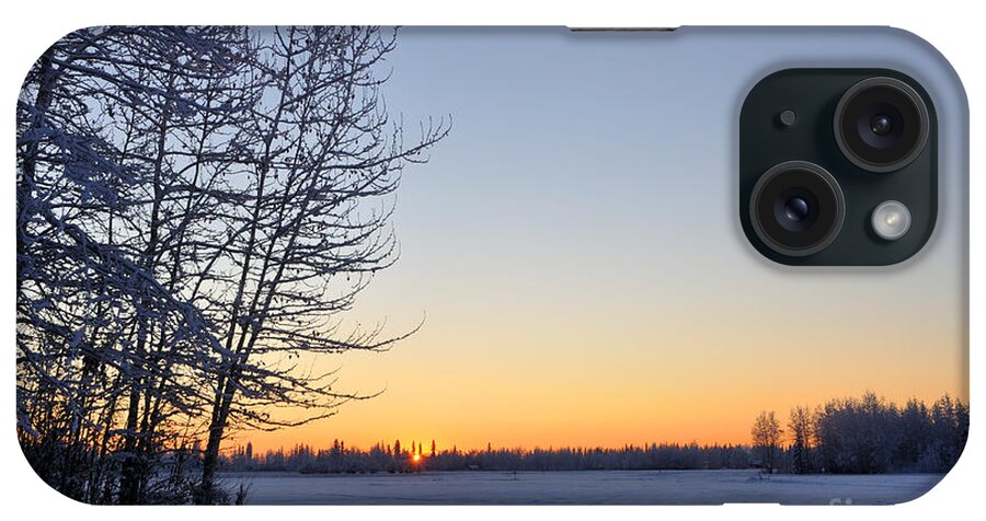 Calm iPhone Case featuring the photograph Alaska Winter Sunset by Gary Whitton