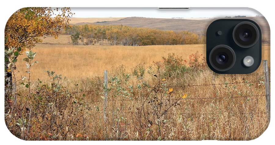 Farm iPhone Case featuring the photograph Alberta Prairie Farmland in Autumn by Jim Sauchyn