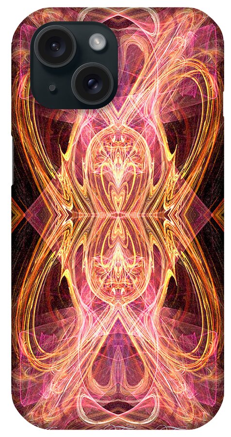 Twin Flames iPhone Case featuring the digital art Angel of Twin Flames by Diana Haronis