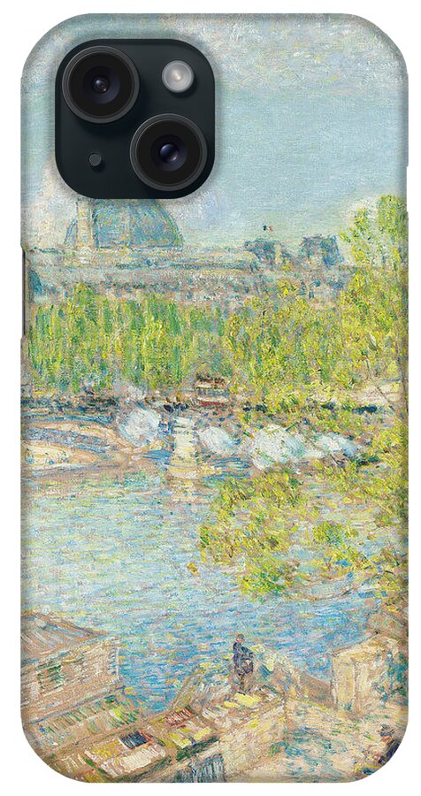 April iPhone Case featuring the painting April on the Quai Voltaire in Paris by Childe Hassam